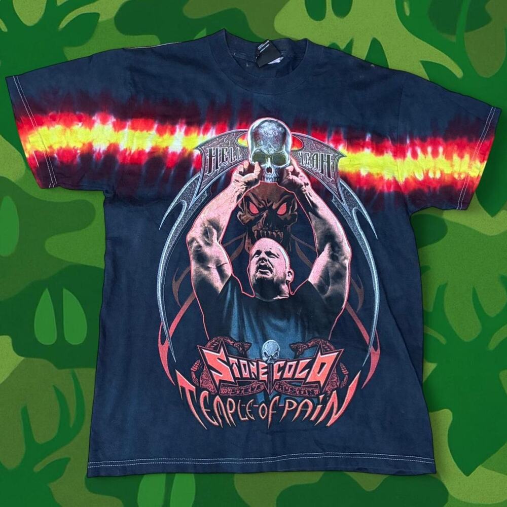 vintage WWF Attitude Era "Stone Cold" Steve Austin "Temple of Pain" graphic tee